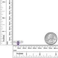 thumbnail image 4 of Gem Stone King 10K White and Yellow Gold Purple Amethyst and White Lab Grown Diamond Engagement Ring for Women (0.93 Cttw, Oval Checkerboard 7X5MM, Gemstone February Birthstone, Size 5), 4 of 4