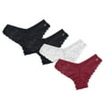 thumbnail image 3 of Kmdttou Womens Underwear Sexy Lace High Cut Panties Comfort Bikini Panty Stretch Underpants Breathable Ladies Briefs (Available in Plus Size) Wine-S, 3 of 3