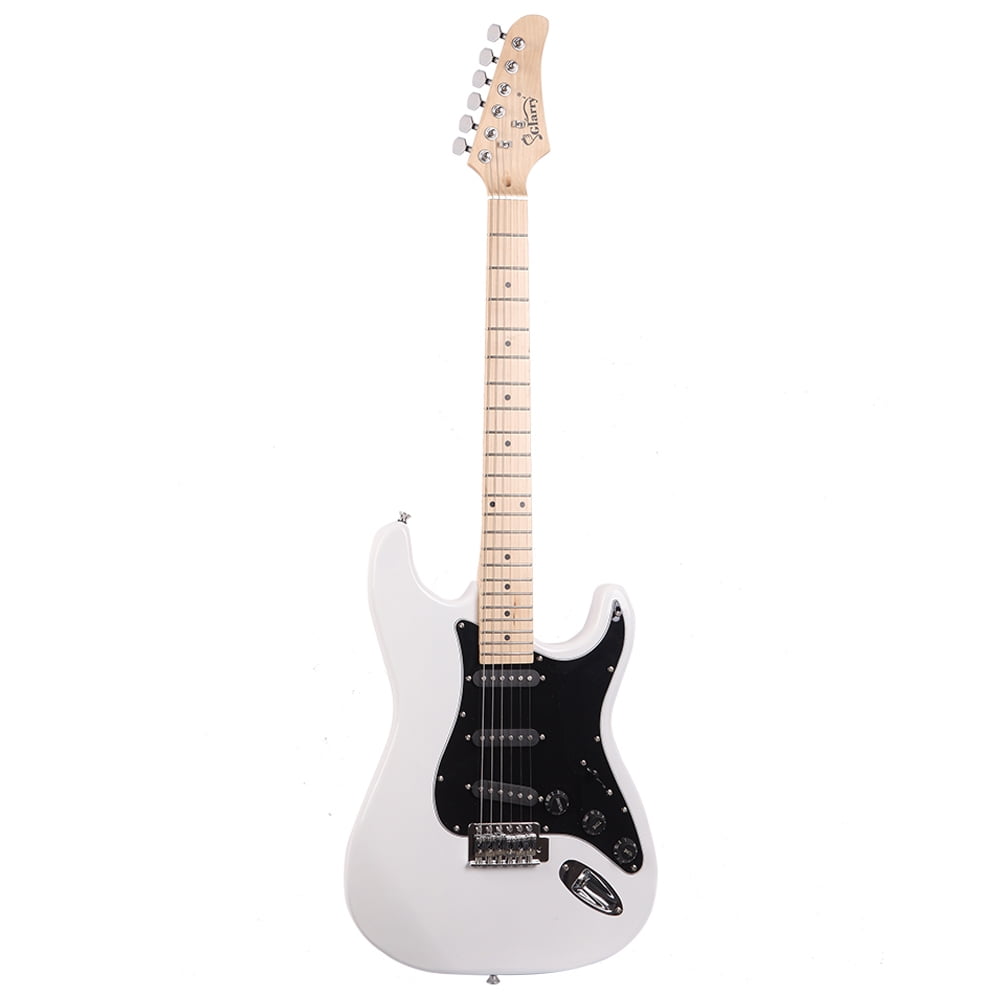 Stylish Guitar Kit with Black Pickguard White