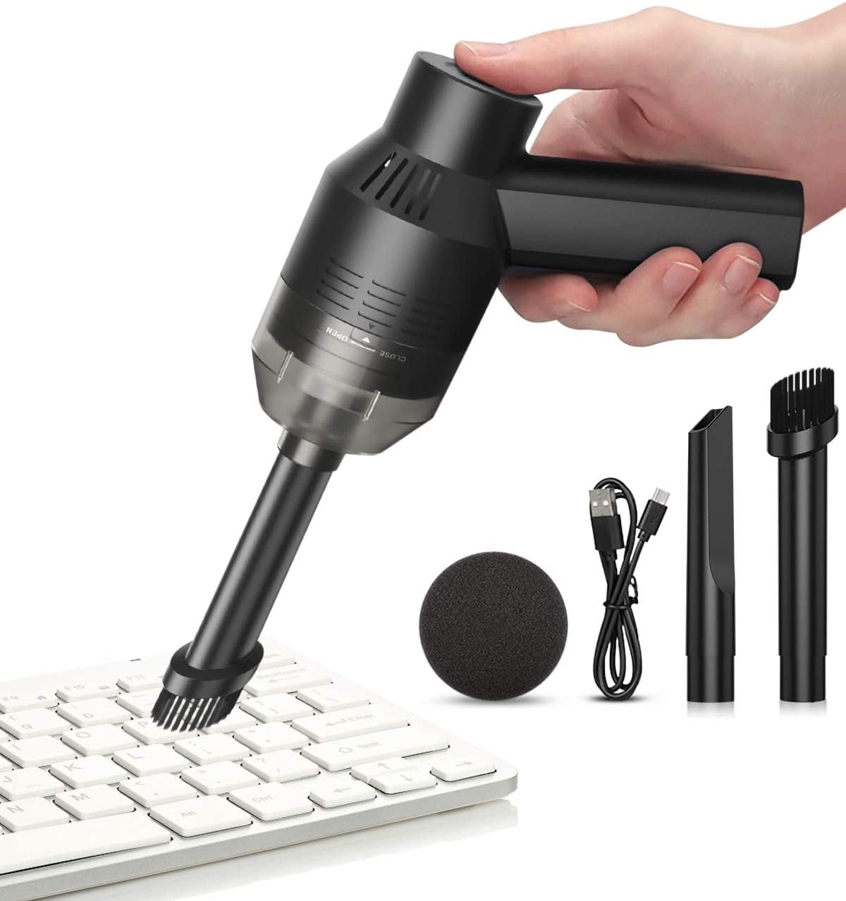 Mini Vacuum Cordless Vacuum Keyboard Cleaner Rechargeable Desk Vacuum for Cleaning Dust,Hair,Crumbs,Eraser Scrap,Cigarette Ash,Laptop,Pet House
