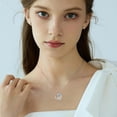 thumbnail image 6 of Highland Cow Necklace 925 Sterling Silver December Birthstone Heart Pendant Necklaces for Women Mother and Me Birthday Jewelry Gifts 18" + 2" Extender, 6 of 6