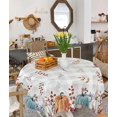 thumbnail image 3 of Thanksgiving Pumpkins Tablecloth Rectangle Round Table Cloth 60x60 Inch, Blue Orange Indoor or Outdoor Tablecloth, Waterproof Fabric Washable Table Cover for Party Holiday Picnic Kitchen Fall Decor, 3 of 4