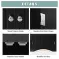 thumbnail image 6 of Tcbosik Modern Corner Cabinet, 31.5"H Floor Standing Triangle Storage Organizer with Adjustable Shelves for Books, Toiletries, and Home Decor, Black, 6 of 10