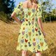 thumbnail image 5 of Camisetas para adultos que combinan con la familia para concienciar sobre el autismo. Vestido de manga corta. Vestidos elegantes en tallas grandes. Vestido de noche para mujer., 5 of 7
