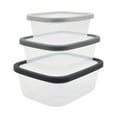 thumbnail image 1 of Mainstays Grey Plastic Container Set, 3 Piece, 1 of 7