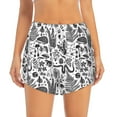 thumbnail image 4 of Lsque Fall Forest Printed Women's Running Shorts with Liner Pockets,Elastic Quick Dry Workout Athletic Gym Yoga Shorts,Womens High Waist Shorts-XX-Large, 4 of 9