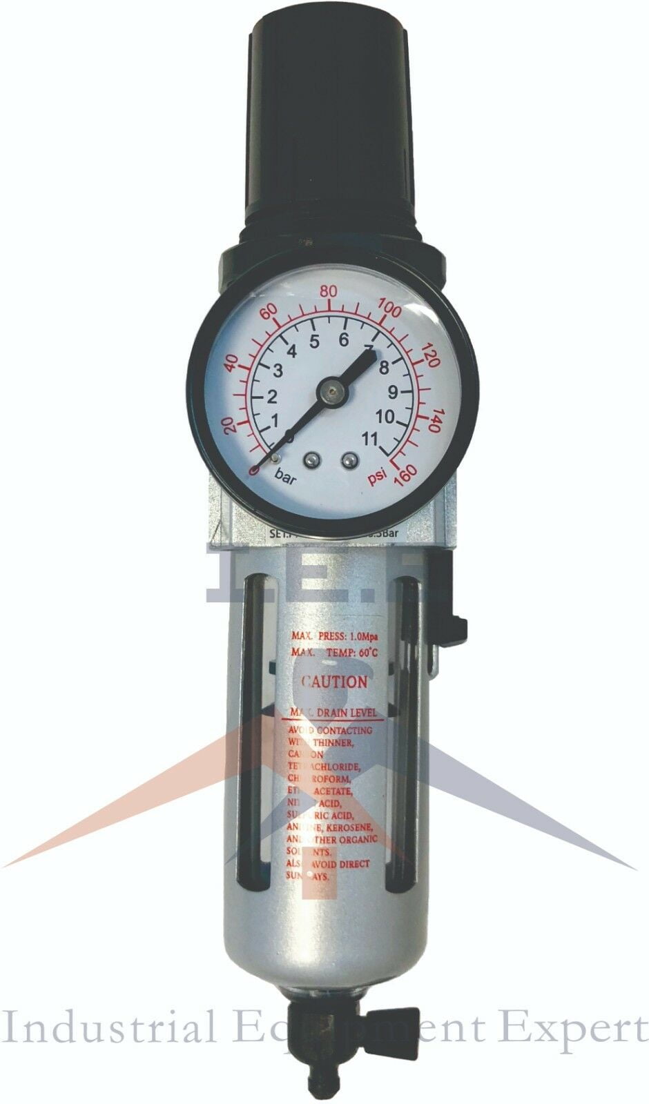 3/8" Pressure Regulator  Particulate Filter Moisture Water Trap Compressed Air 