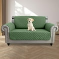 thumbnail image 6 of TOPCHANCES Waterproof Sofa Cover, Reversible Quilted Couch Cover Non Slip Furniture Protector Slipcover for Children Pets (Loveseat Cover, Dark Green), 6 of 12