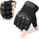 thumbnail image 1 of Guantes tácticos sin dedos para moto, motocicleta, ciclismo, escalada, senderismo, caza, para tiro, caza, motociclismo, escalada (XL-negro), 1 of 5