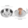 thumbnail image 4 of Prensa para hamburguesas de acero inoxidable 304 para uso doméstico, molde para hacer hamburguesas, herramienta de cocina, 4 of 4