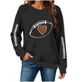 thumbnail image 2 of AKOEE Womens Crewneck Sweatshirts Football Printed Loose Pullover Graphic Sweatshirt Long Sleeve Tops Fall (XL, Black), 2 of 7