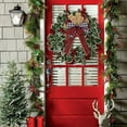 thumbnail image 6 of Yoyauz Christmas Bow Garland Decoration, Buffalo Plaid Christmas Tree Decoration, Red Christmas Decoration Bow Garland for Indoor & Outdoor, Front Door, Happy Party Supplies, 15.7×9.4INCH, 6 of 8