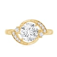 thumbnail image 4 of Rosec Jewels Certified Lab Grown Diamond 8mm Round Engagement Ring - EF-VS Quality - Ready To Gift, 10K Yellow Gold, US 5.00, 4 of 8