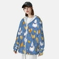 thumbnail image 3 of Balery Chicken Family Sudadera ligera de manga larga con capucha y protección solar UPF 50+ para hombre y mujer, ideal para pesca y running-Medium, 3 of 7