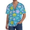 thumbnail image 2 of Disketp Men's Hawaiian Starfish Print Shirts Button Down Holiday Beach Shirts-Medium, 2 of 5