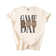 thumbnail image 3 of Game Day Football Shirt for Women Camo Leopard Graphic Tee, Ivory Shirt, L, 3 of 8