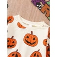 thumbnail image 4 of Sedceaty Halloween Infant Loose Romper, Baby Girls Boys Cartoon Pumpkin Printing Round Collar Long Sleeve Jumpsuit Casual Clothes, 4 of 8