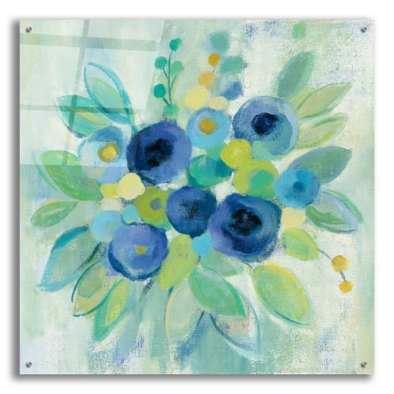 Epic Art 'Floral Array' by Silvia Vassileva, Acrylic Glass Wall Art, 36"x36"