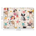 thumbnail image 5 of Dogs with Party Hats and Flowers Flannel Non Slip Door Rugs,Washable Door Mats Indoor,Decorative Door Mats,Dirt-Resistant and Absorbent Doormat for Entrance,Bedroom,Kitchen,Bathroom,23.5x16in(60x40cm), 5 of 5