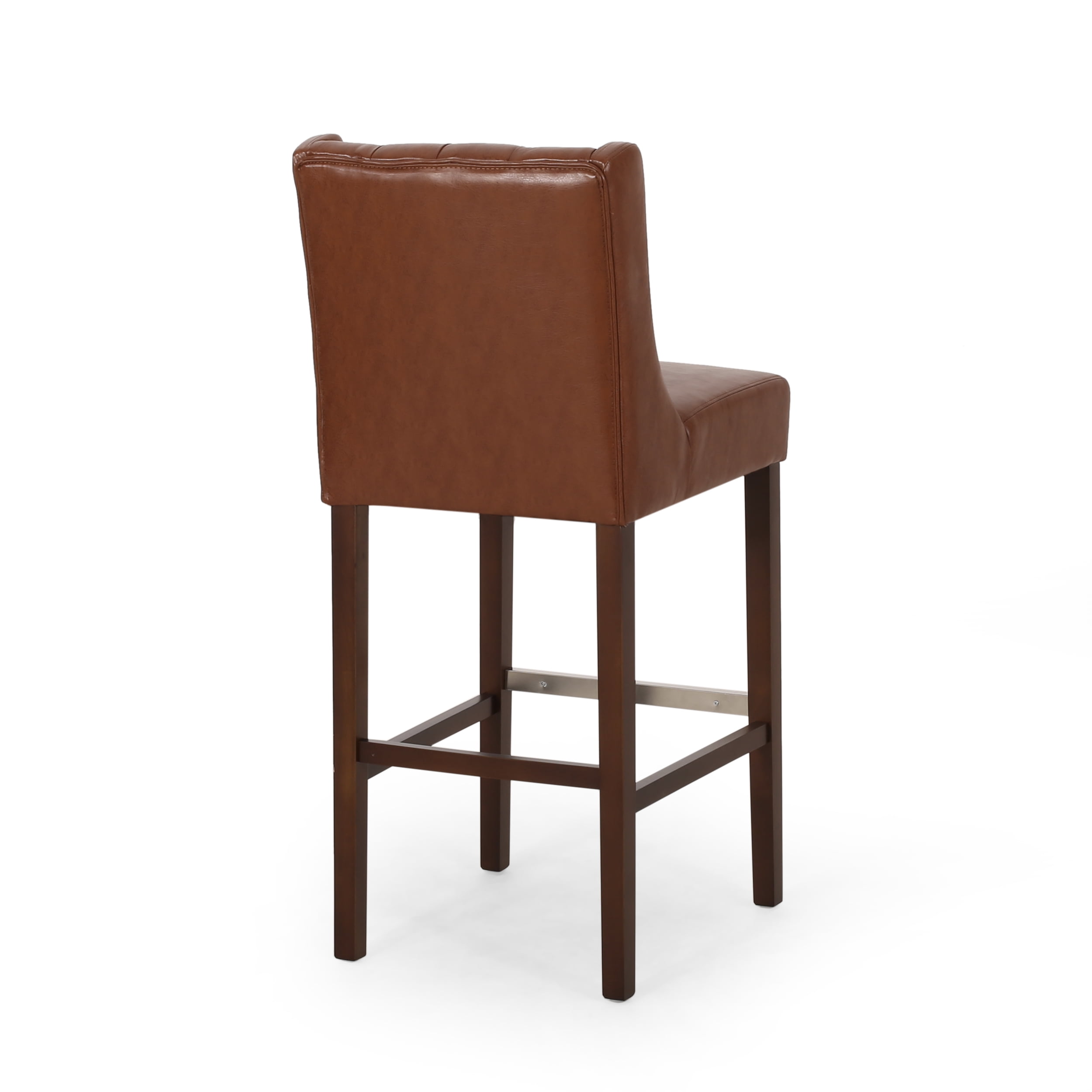 Noble House Daylanie Barstools, Cognac Brown, Espresso
