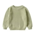 thumbnail image 1 of Chandail Bébé Fille Garçon Tricot Pull Pull Pull Sweat-Shirt Chaud Col Rond à Manches Longues Vêtements d'Hiver d'Automne1 Doux Manteau Confortable, 1 of 2