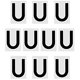 thumbnail image 1 of Letra U Parches Termoadhesivos Calor Transferencia Letras 2 Pulgadas Negro Letra Bricolaje para Equipo Uniforme, Deportes Camiseta, Fútbol, Baloncesto, Béisbol Paquete de 10 Unique Bargains transferencias de tela para planchar, 1 of 6