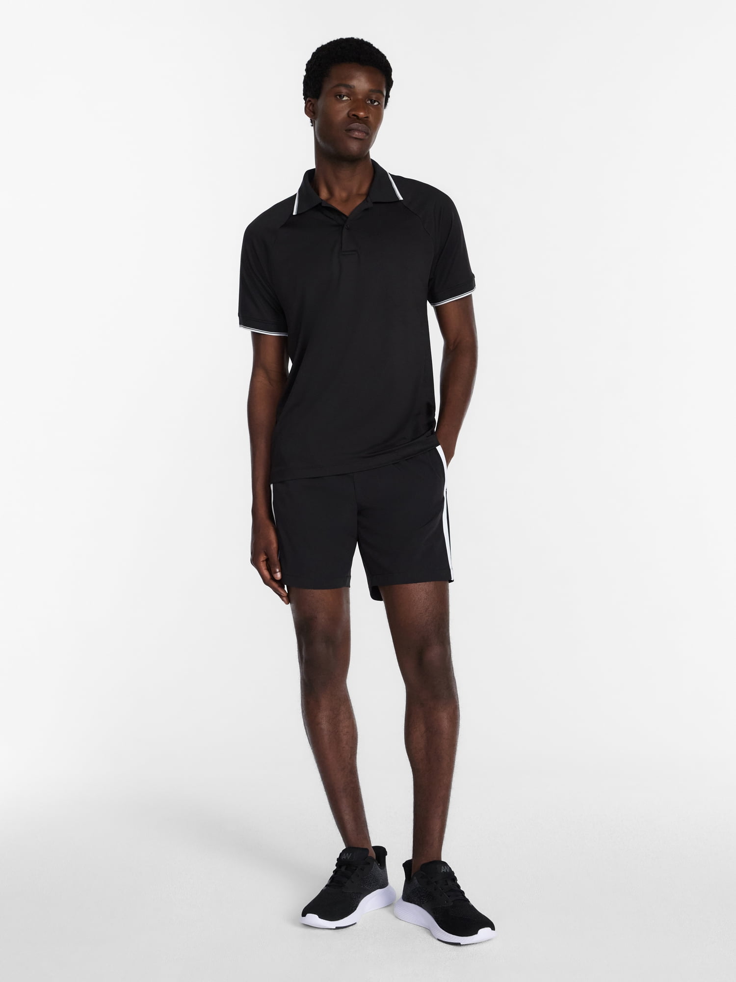 Athletic Works Men's and Big Men's Modern Tennis Polo Shirt, Sizes XS-3XL
