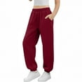 thumbnail image 6 of ATOGUTA Girls Comfortable Pants Active Joggers Soft Athletic Sweat Pants for Kids Youth with Pocket Size 3T-14, Red, 6 of 6