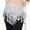 Silver, variant on Fewfanhot Women's Sequin Hip Towel, Low-Waist Short Skirt With Waist Chain and Tassels for Belly Dance Club & Party Wear
