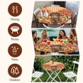 thumbnail image 7 of Orange Pumpkin Fall Round Tablecloth, Fitted Table Cover with Elastic for 45"-54" Round Tables, Cattle Thanksgiving Checkered Farmhouse Table Cloth Outdoor Indoor Dinning Party Waterproof Tablecloths, 7 of 7