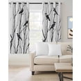 thumbnail image 2 of Black Branches Birds Blackout Curtains for Bedroom Living Room Darkening Curtains 54 Inch Long Modern Abstract Forest Silhouettes Short Curtain for Small Window Treatment Grommet Drapes 52"x54"x2, 2 of 9