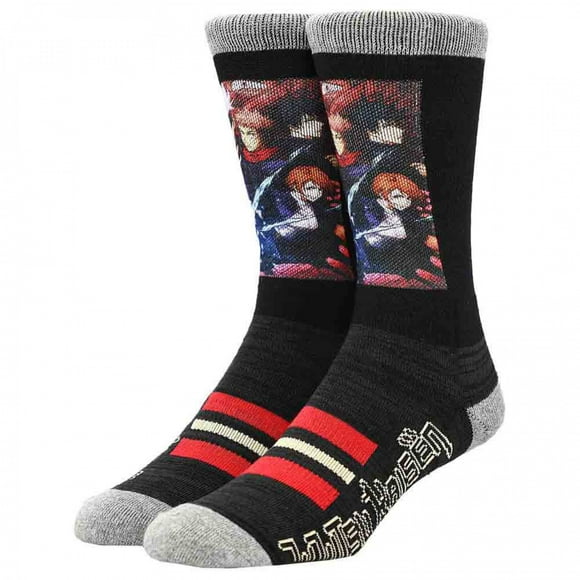 Jujutsu Kaisen Sublimated Character Print Crew Socks