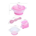 thumbnail image 4 of 2pcs Baby Feeding Double Handles Suction Bowl with Temperature Sensing Spoon Non-slip Infant Training Bowls, 4 of 6