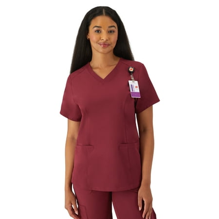 Hanes Womens Scrubs V-Neck Scrub Top, Comfort Fit, 2 Pockets, Sizes XS-3XL