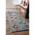 thumbnail image 1 of nuLOOM Rugs MJSM18C-26010 Hand Tufted Belini Area Rug_Turquoise_2' 6" x 10', 1 of 1