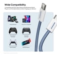 thumbnail image 6 of Powertek Fashion USB-C to USB-C Cable 6ft Blue, 60W Fast Charging Type-C Braided Cable for iPhone 15 and Newer, Galaxy, iPad, Tablets & USB-C Devices, 6 of 8