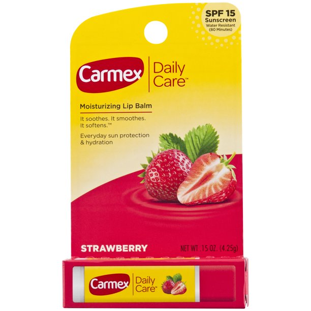Carmex Click Stick Lip Balm, Strawberry