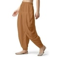thumbnail image 2 of Stylesindia Womens Loose Fit Rayon Dhoti Pant Patiala Slawar Bottom Harem Pants Free Size (26 Inch to 38 Inch) (US, Alpha, One Size, Regular, Regular, Brown), 2 of 6