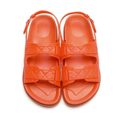 

Women s Flat Sandals for Summer Fashion All-Match Non-Slip Beach Shoes Light and Comfortable 36 Red