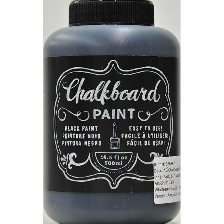 American Crafts Black Chalkboard Paint, 16.5 Oz.