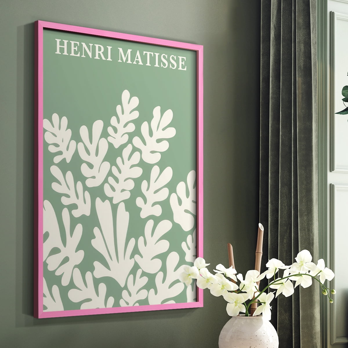 Matisse CLXXXVIII Framed Print in Pink Solid Wood 11 x 14 Framed Print