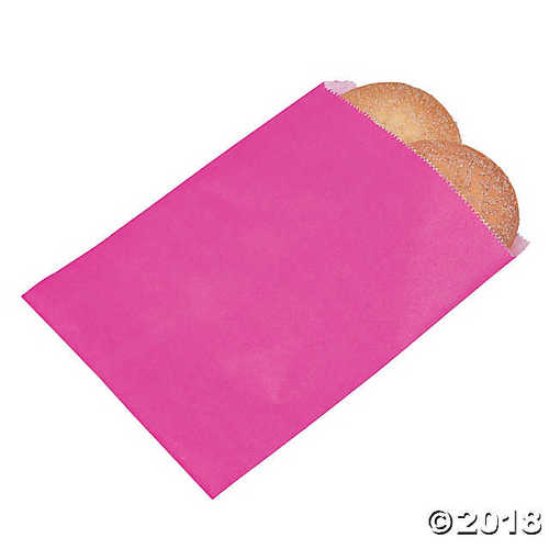 Hot Pink Parchment Treat Bags