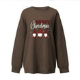 thumbnail image 4 of Bowake Chandails en Molleton de Noël pour Femmes Imprimé Manches Longues Col Rond Décontracté Ample Chandail-Over Blouse, 4 of 4