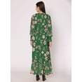 thumbnail image 3 of DressBerry Women's Printed Floor Length Georgette Dress Puff Sleeves Tiered Summer Wear Flared Maxi Dress, 3 of 7