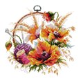 thumbnail image 1 of Kits de punto de cruz de cesta de flores con cuentas de 3 hilos de algodón parcial bordado 11CT Hugtrwg Para estrenar, 1 of 9