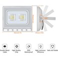 thumbnail image 3 of Luz de inundación led de 10w, luz de inundación led de 1000lm ultrafina blanca fría 6000k, luz de inundación led al aire libre Ip67, reflector de punto al aire libre para Garden Stadium Gara Feliz Sencillez, 3 of 5