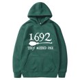 thumbnail image 1 of 1692 They Missed One Printed Hooded Sweatshirt Loose Top For Women, 1 of 2