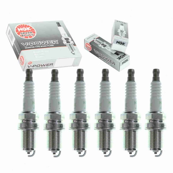 6 pc NGK 4421 V-Power Spark Plugs for 22401-20J04 431 431S 7816 92070-0705 E9151-6771-1 E9151-6771-6 E9151-67710 FR3LSK FR4LS FR4LSJ FR5LS FR9DC Ignition Wire Secondary