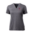 thumbnail image 2 of Women's Cutter & Buck Heather Charcoal Philadelphia Phillies DryTec Forge Stretch V-Neck Blade Top, 2 of 3