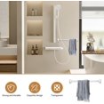 thumbnail image 4 of Earthtec 2Pcs 24 Inch Clear Replacement Bathroom Towel Bar Rod Spring Loaded End Sturdy Plastic Adjustable Wall Mount and for Kitchen Towel Storage Replacement Towel Bar for Ceramic Holder, 4 of 7